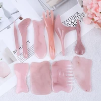 chinese gua sha tool guasha board natural stonesynthetic resin scraper for face neck back body acupuncture pressure therapy 1pc