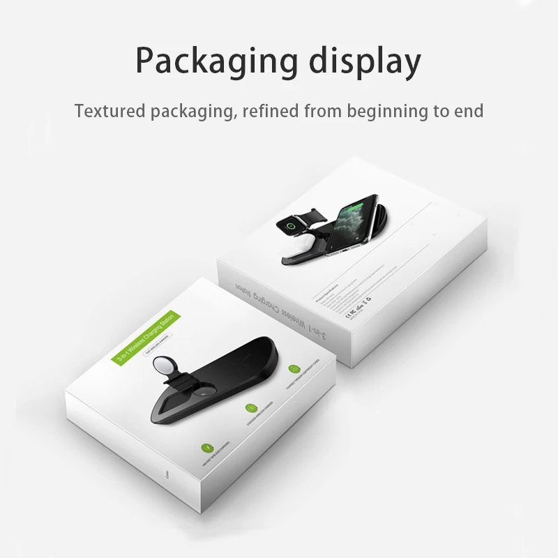 

3 in 1 Qi Wireless Charger For iPhone 11 X Samsung Portable Wireless Charging for Apple Watch iWatch 1 2 3 4 5 for AirPods 2/pro