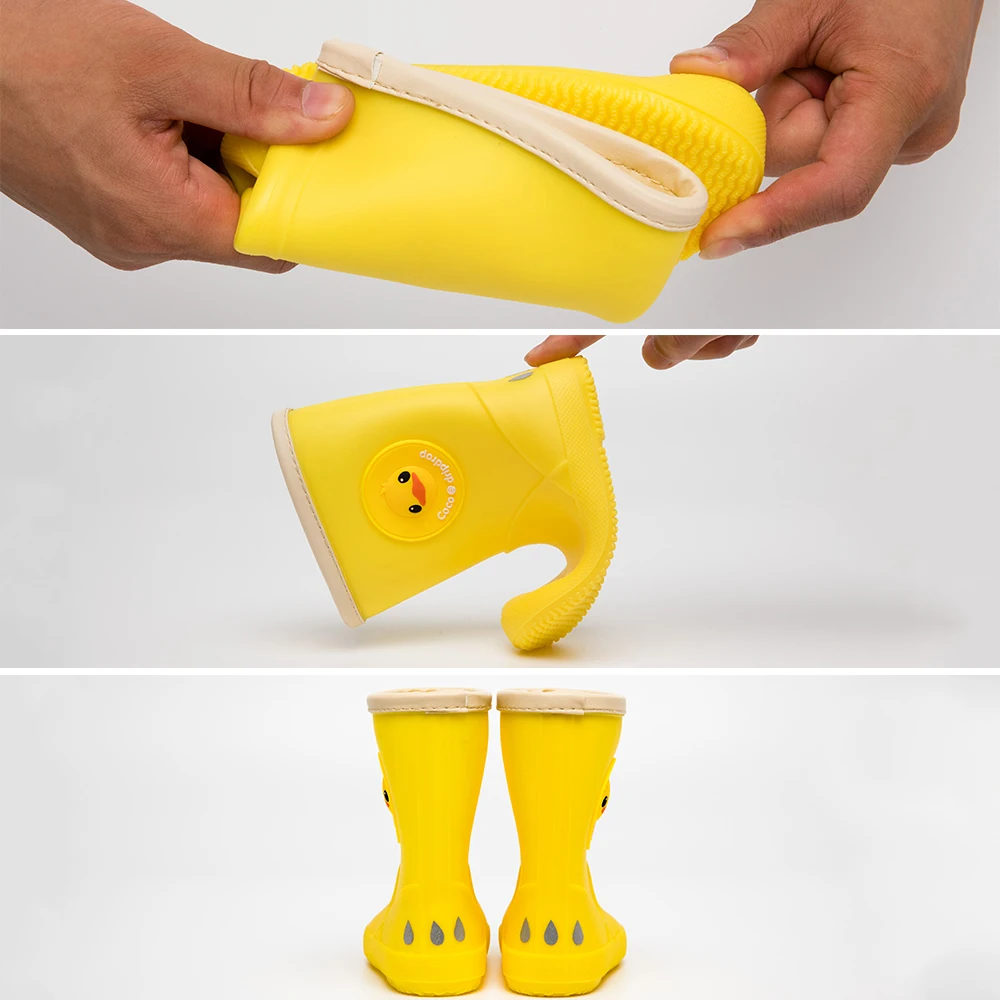 DRIPDROP Детские резиновые сапоги для девочек и мальчиков с милыми мультяшными