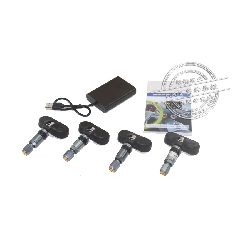 Автомобильная система контроля давления в шинах TPMS Android USB с 4 внутренними