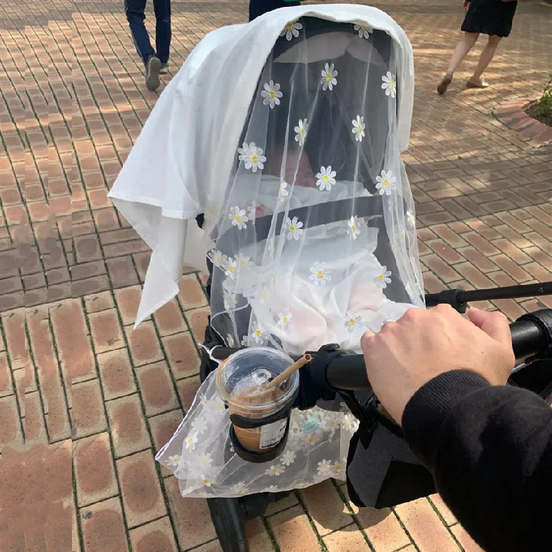Корейский ins Дейзи чехол для детской коляски пряжа Зонт лобового стекла