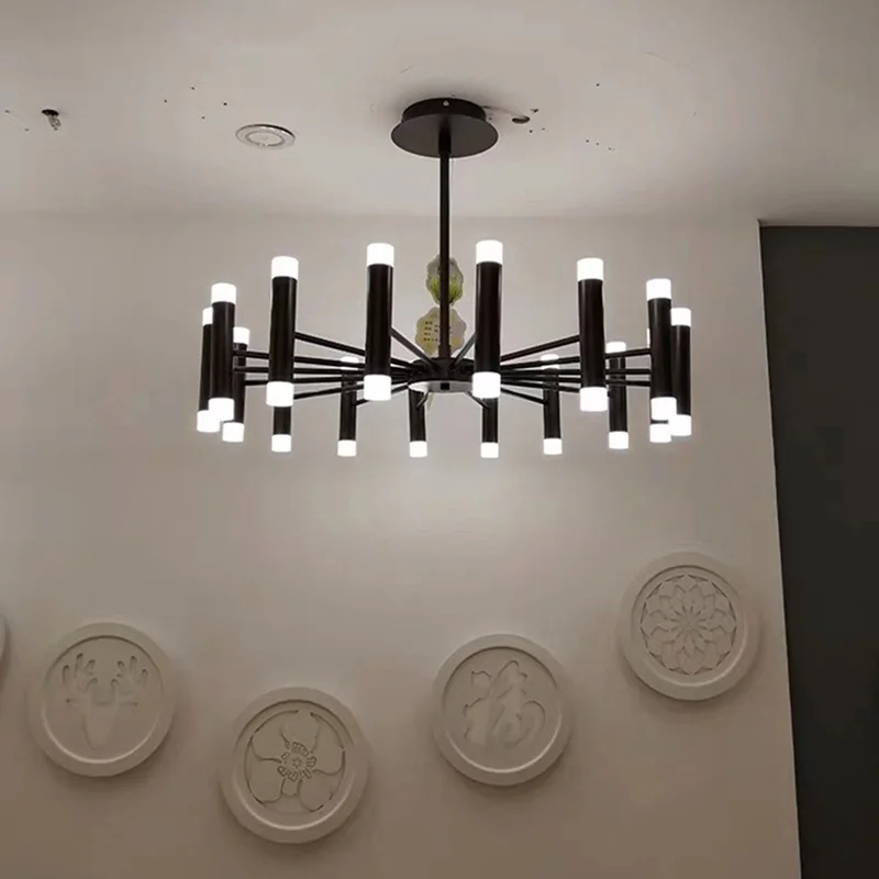 Современная дизайнерская Потолочная люстра черного и коричневого цвета