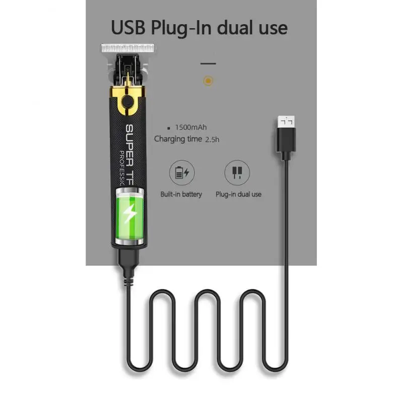 Аккумуляторная электрическая машинка для стрижки волос VGR USB аккумуляторная