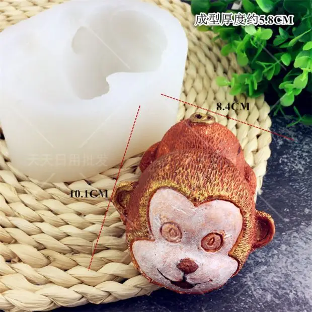 Панда обезьяна автомобиль помадка силиконовые формы для торта Форма капкейков