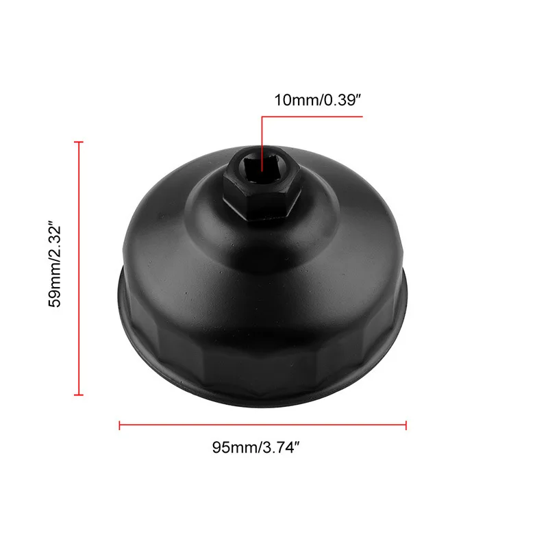 Ключ для масляного фильтра 86 мм модифицированный алюминий из сплава в виде