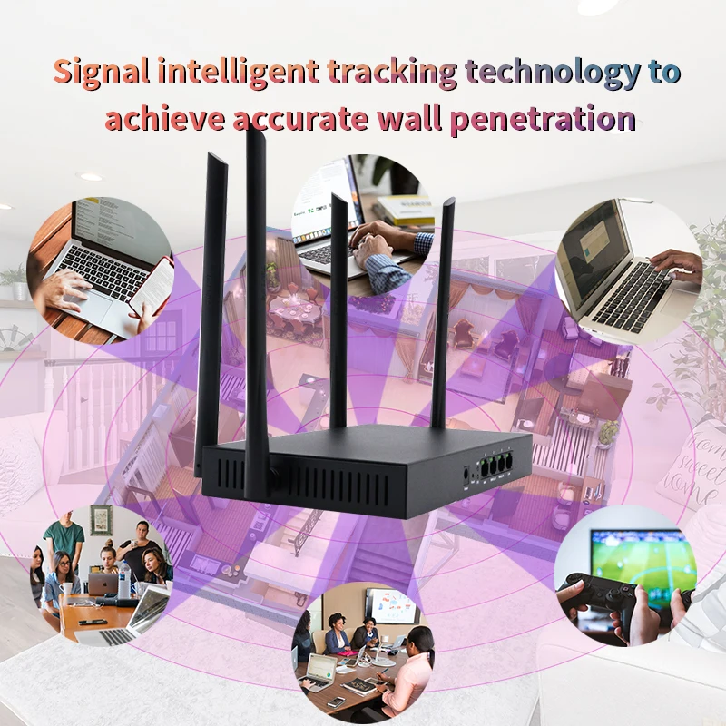Беспроводной Wi Fi роутер GLVISION GLW18E AC1200M с антенной высоким коэффициентом усиления 2