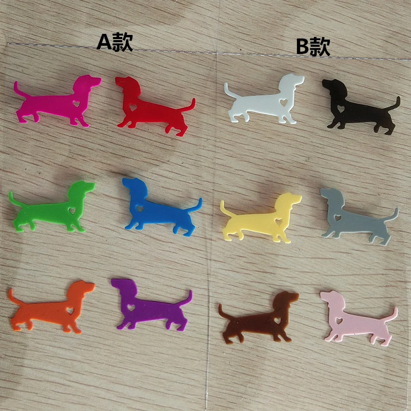 Набор из 12 многоразовых клейких маркеров с рисунком таксы собаки|Украшения