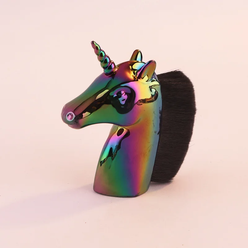 Кисть для румян большой единорог макияжа и контура Цветная кисть основы под