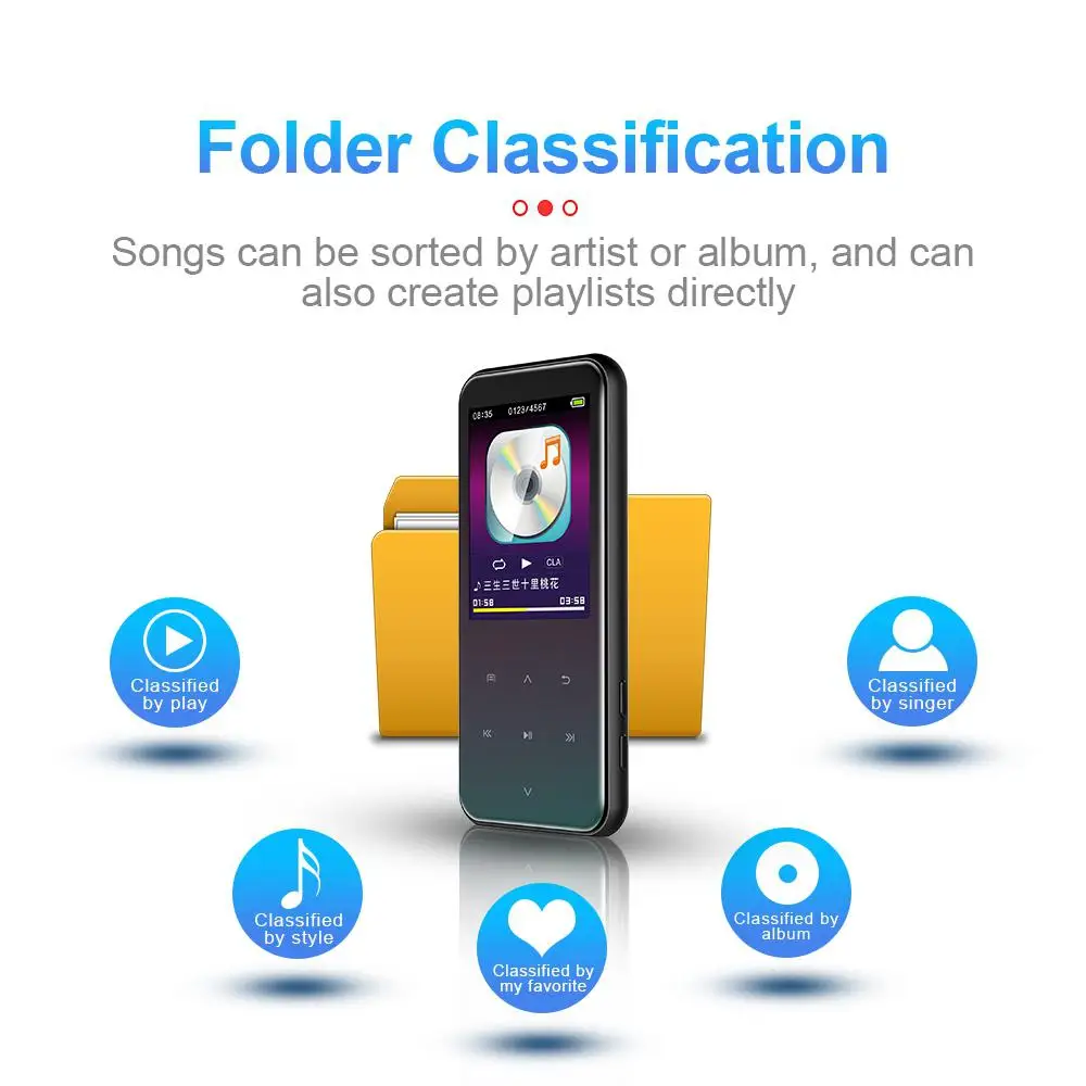 8/16/32GB Блютуз Портативный MP3 плеер HIFI спортивные музыкальные колонки