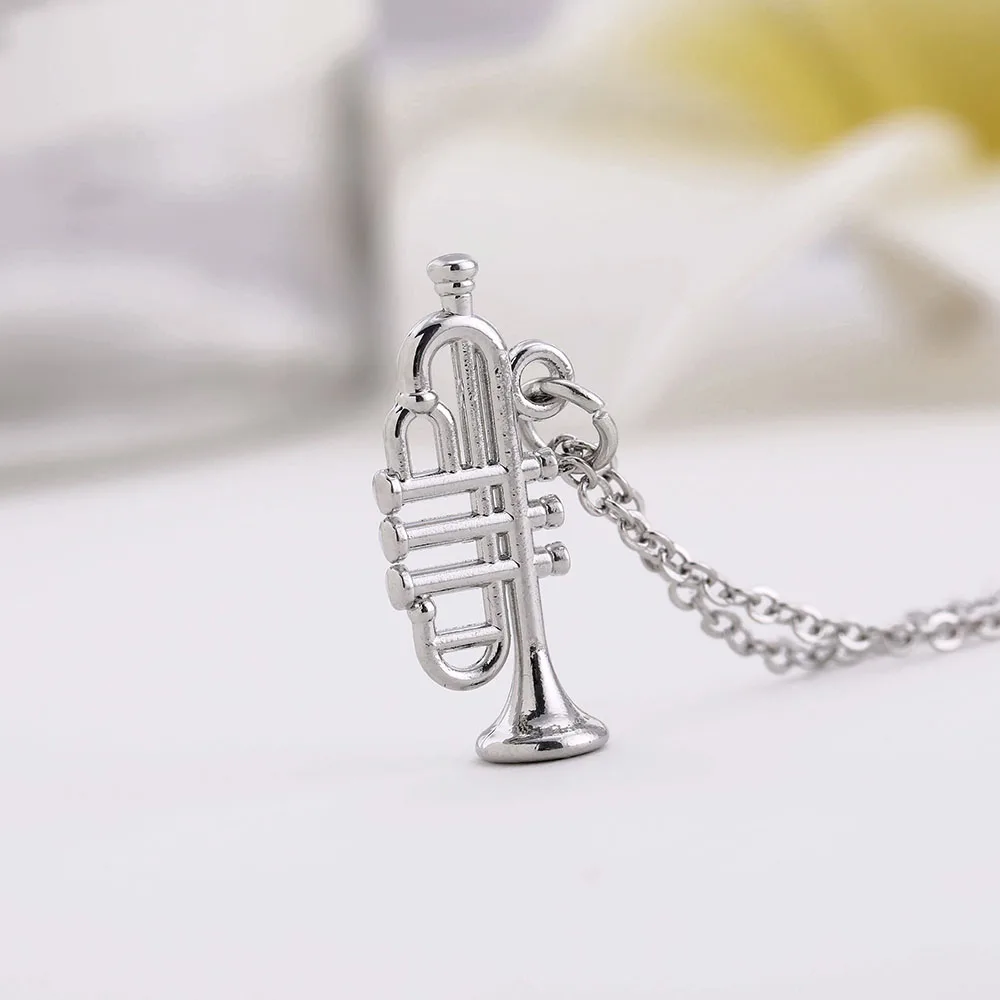 Кулон в форме рыбьего крючка музыкальное ожерелье туба классический цинковый