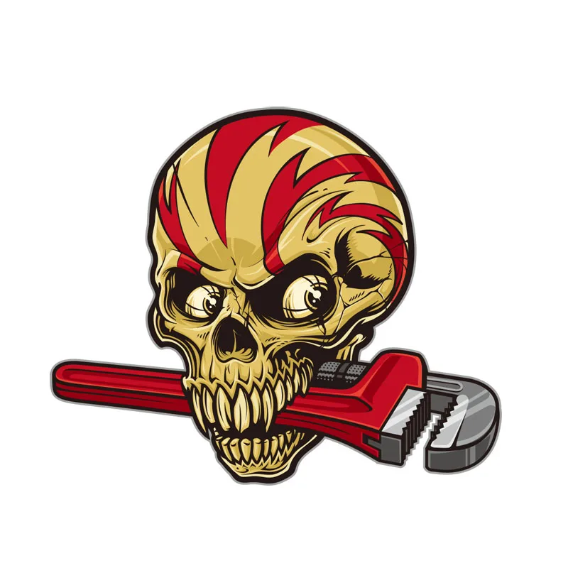 

Funny Horror Skull Car Styling Vinyl Car Stickers and Decals for Bumper Window Laptop Bodywork Accessories Interior KK16*13cm