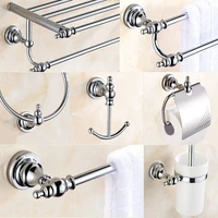 bathroom accessories chrome polished towel shelf toilet paper holder soap holder towel rack tumble holder bathroom hardware set