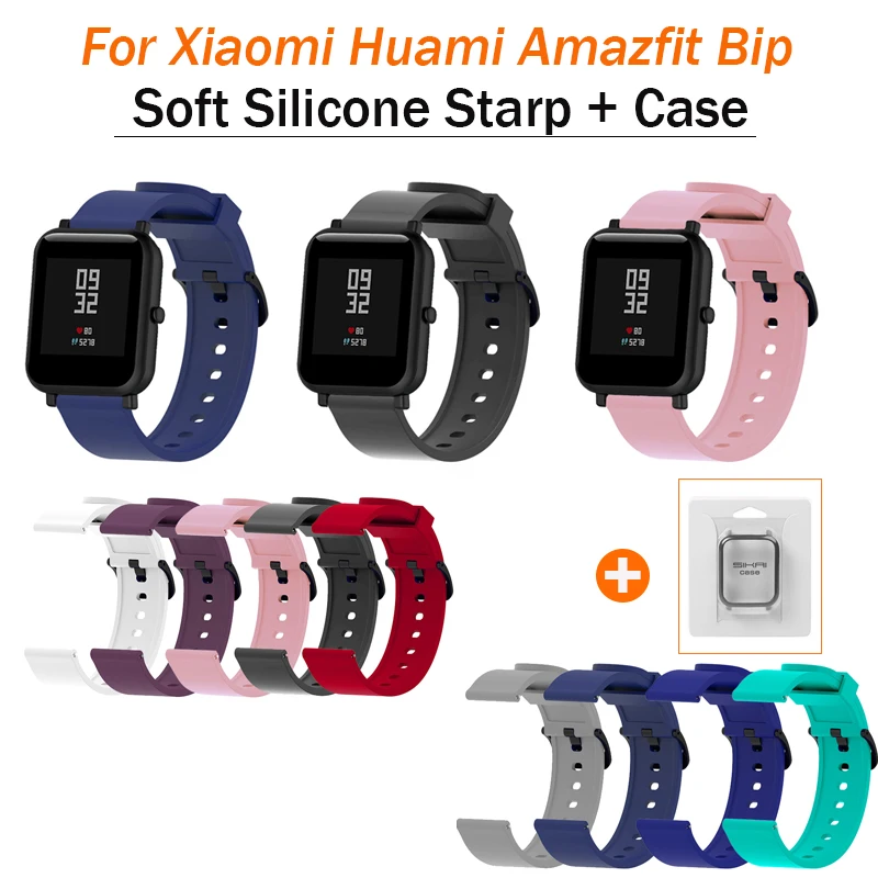 

Ремешок силиконовый для смарт-часов Xiaomi Huami Amazfit Bip, сменный цветной браслет 20 мм для Xiaomi Huami Amazfit Bip