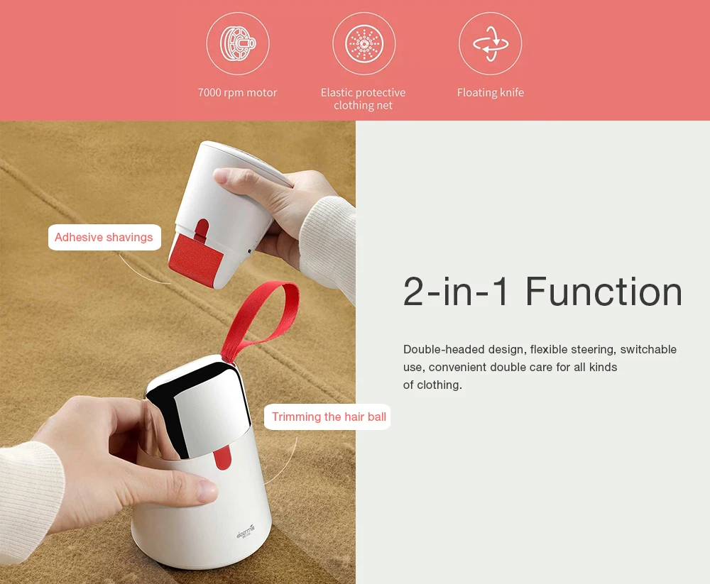 XIAOMI Deerma Dual-use Fuzz Trimmer быстрое удаление шариковых катышков для одежды, машина для удаления таблеток, DEM-MQ600