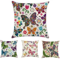 fashion butterfly flower sofa car throw pillow case cushion cover home decor