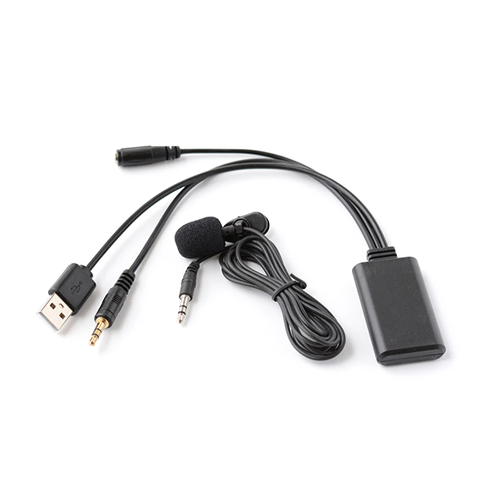 Универсальный автомобильный AUX аудио BT USB адаптер с микрофоном беспроводные