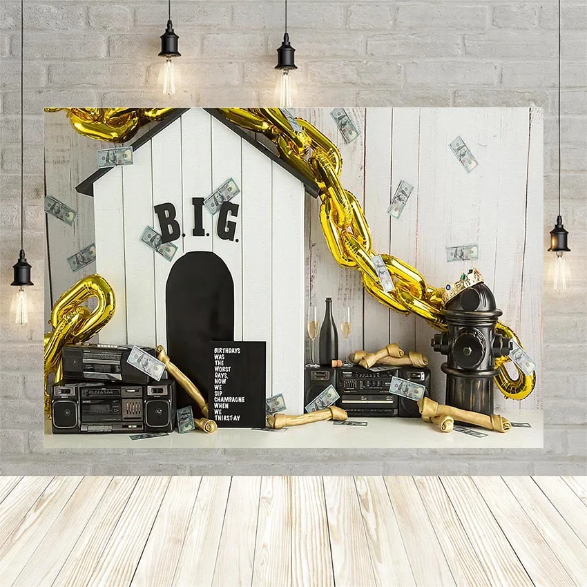 

Mehofond роскошный большой фон с домами деньги золотая цепочка Винтаж бокал для шампанского День рождения фон для фотостудии фон для фотосъемк...