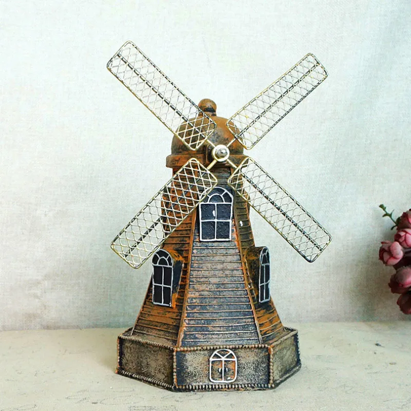 Домашние аксессуары поделки из смолы копилка Голландская ветряная мельница