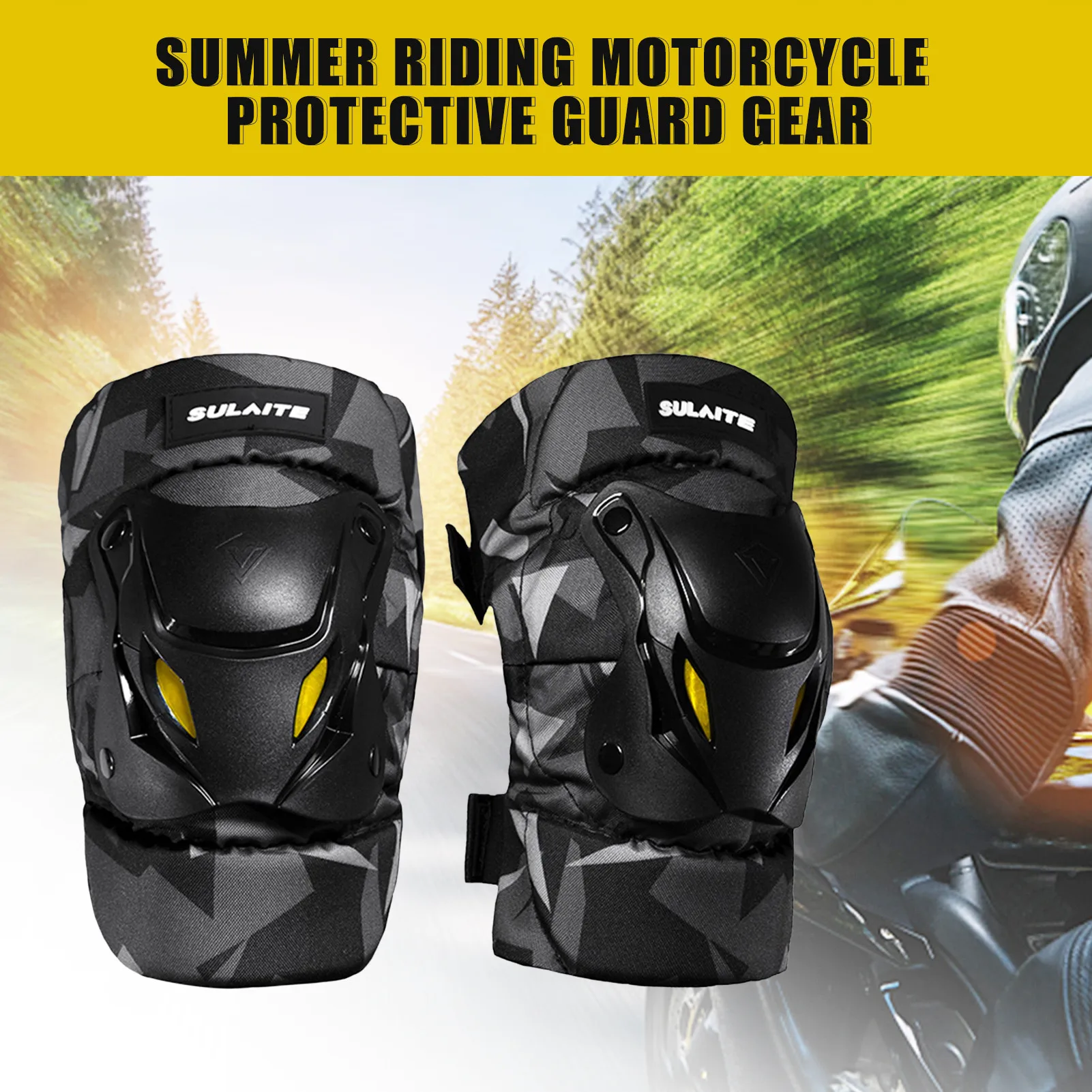 

4pcs Motorcycle Protective Knee Pads Elbow Pads Riding Protective Gears Knee Brace Pads Protector Guards Knee Pads Realistic