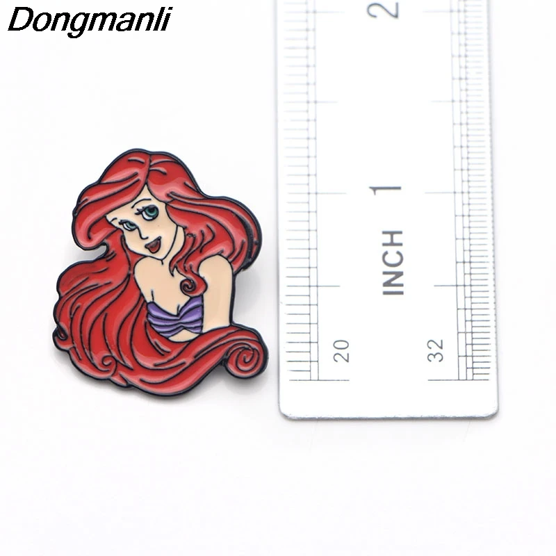 LT1125 эмалированная заколка в виде русалки штифт для фотографий лацкана