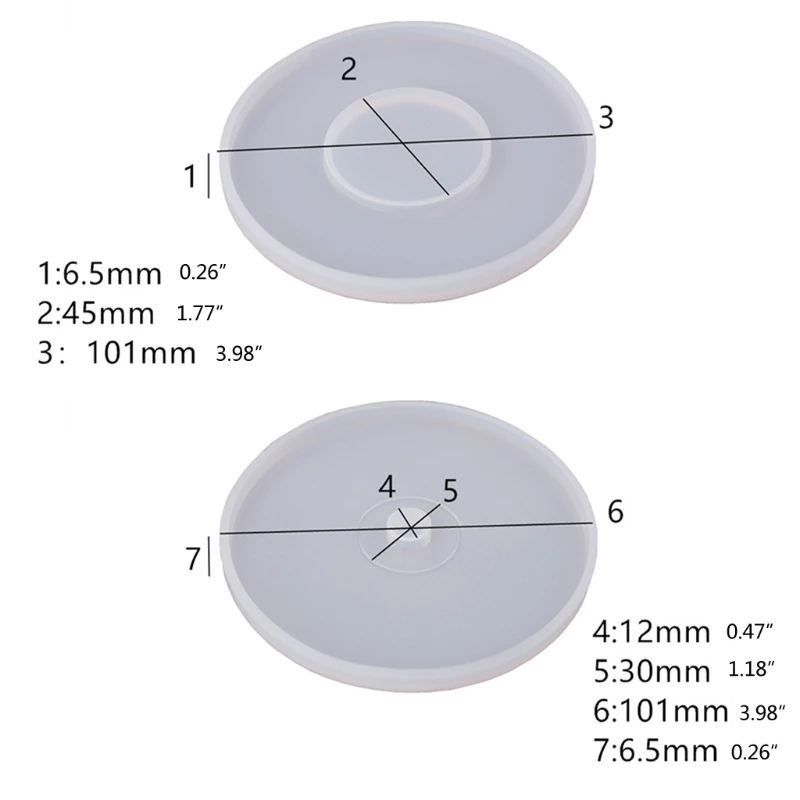 

DIY LED Round Coaster Epoxy Resin Mold Cup Mat Silicone Mould DIY Crafts Tools