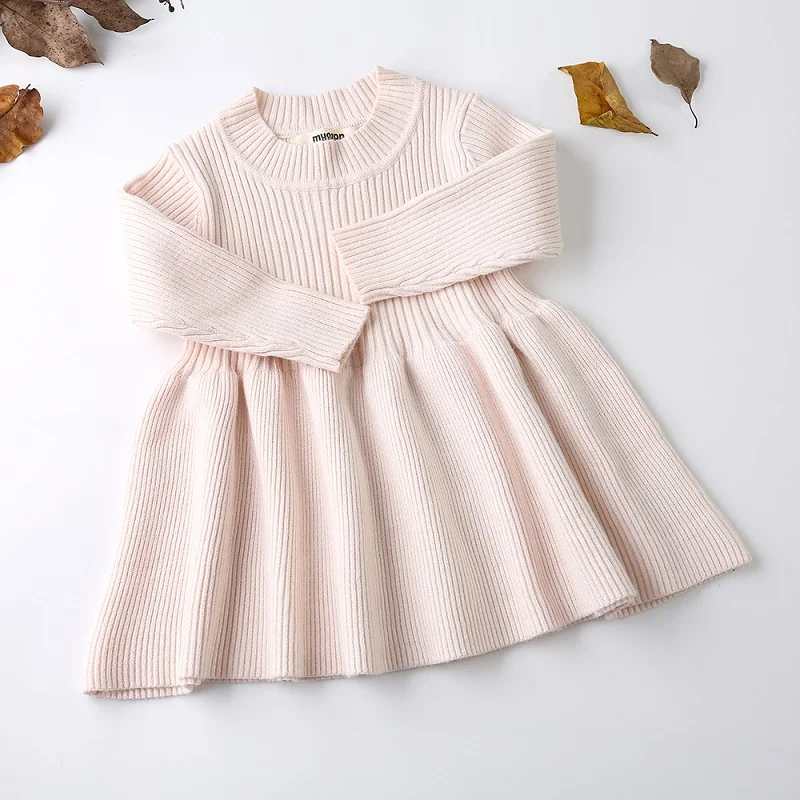 Warm Baby Girls Knitted Dress Fall-Winter Cotton Clothes Kids Toddler Girl Halloween Christmas Dresses |