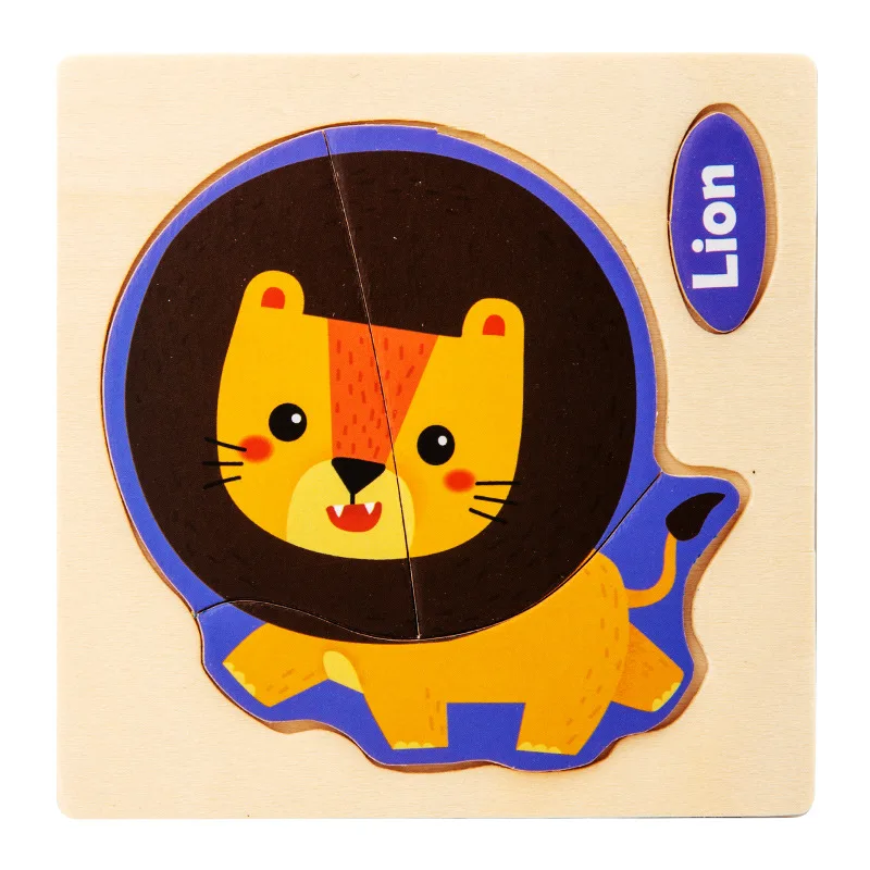 

Tangram Wooden Puzzles Toys Jigsaw Baby Educational Toys Cartoon Animals Puzzles 3D