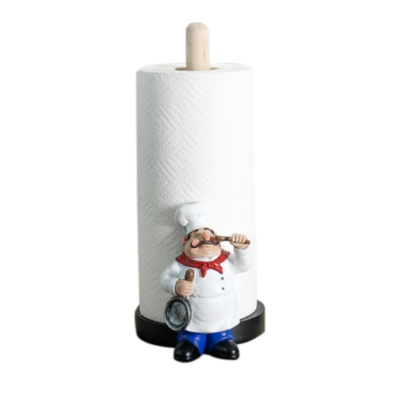 

Смолы шеф-повара двухслойный бумажный держатель для полотенец статуэтки творческий дом торт магазин ресторан ремесла украшение