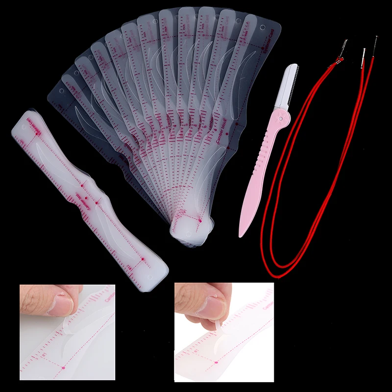 

1 Set Reusable DIY Eyebrow Stencil Set EyeBrow Eyebrow Grooming Template Card Makeup Tools