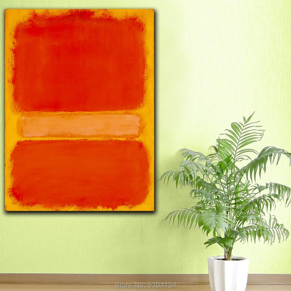 Настенные картины для гостиной с абстрактным изображением Марка Ротко Фин 1969