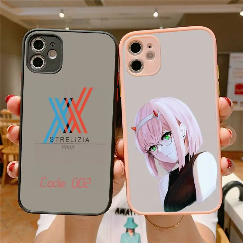 

MaiYaCa DARLING IN THE FRANXX ZERO TWO Phone Case for iPhone X XR XS 7 8 Plus 11 12 13 pro MAX 13mini Translucent Matte Case