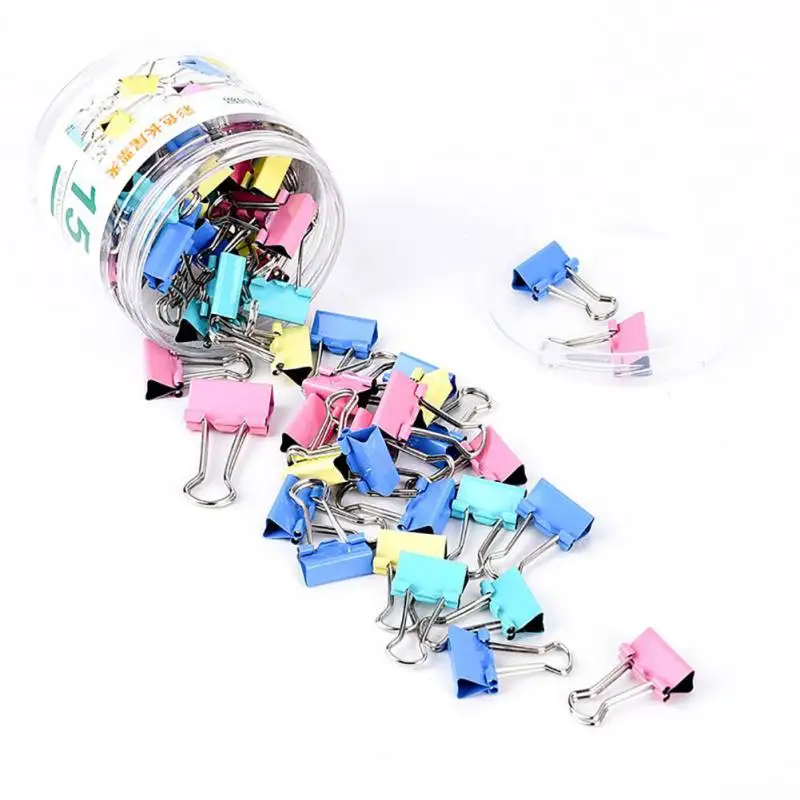 Зажим для бумаги 40 шт. 19 мм фолдбэк Переплет поставки мини разноцветные зажимы