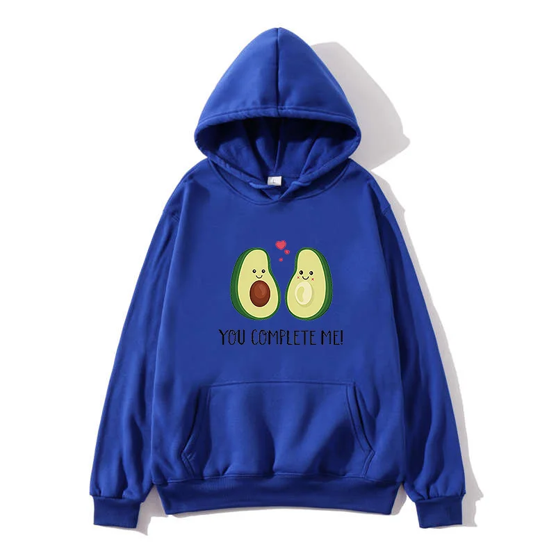 Cute cartoon avocado sweatshirt hoodie kawaii print top Fashion girl print hoodie Personality ladies sweatshirt hip hop apparel