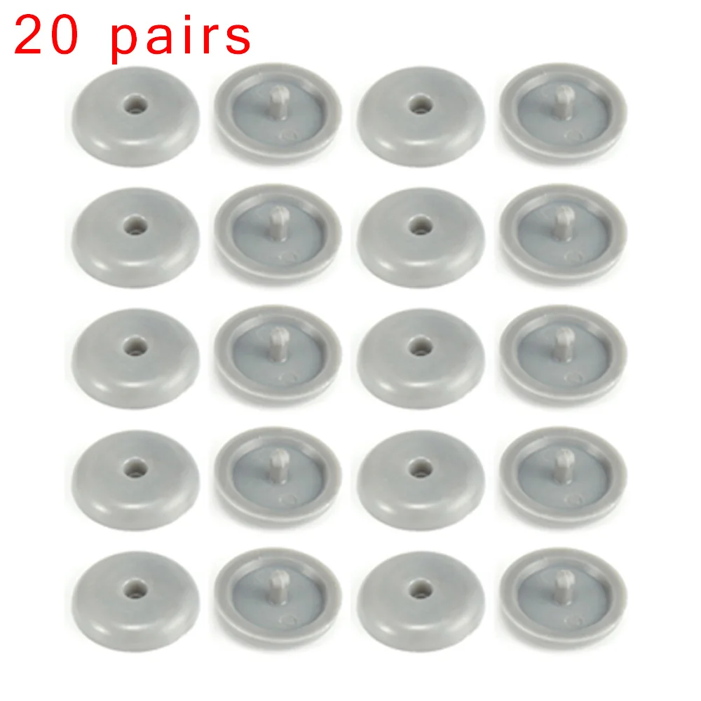 

New Arrival High Quality 20 Pairs Seat Belt Button Buckle Stop - Universal Fit Stopper Kit Gray Durable And Practical