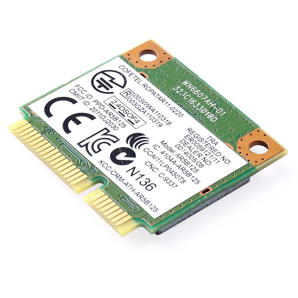 Мини карта PCI E DW1506 WLAN Wi Fi ATHEROS AR5B125 AR9485 MNRG4/MXX0D модуль для Dell|atheros ar5b125|wifi mini pci-emini pci-e