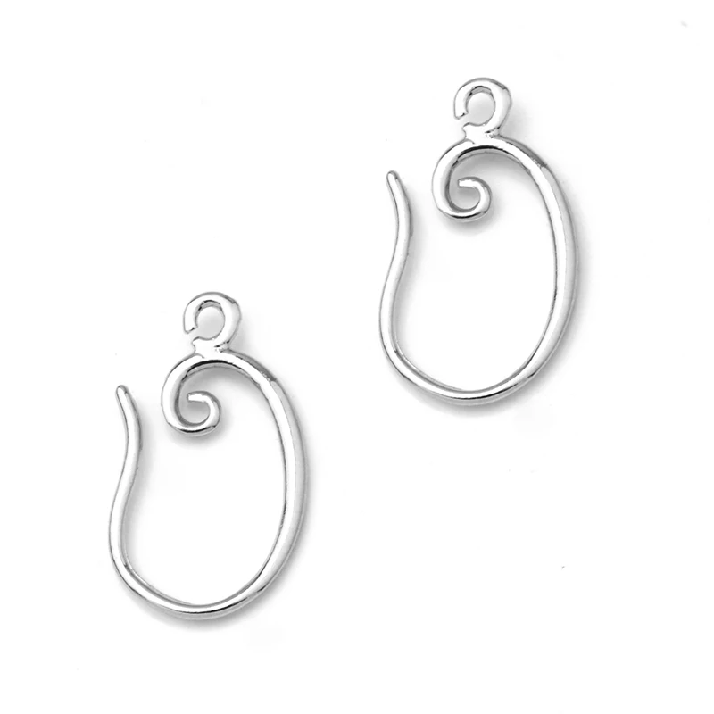 20pcs ( 10pair) 9x16/11x19mm Brass French Earring Hooks Wire Settings Jewelry Making Women's Fashion Earrings 2019