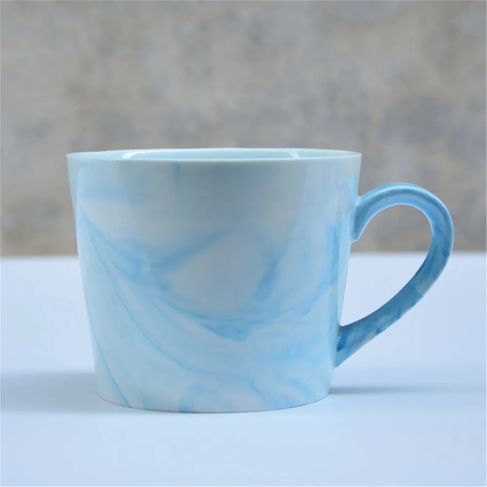 Кружка в мраморную полоску кружки для кофе чашки пива молока чая стеклянный