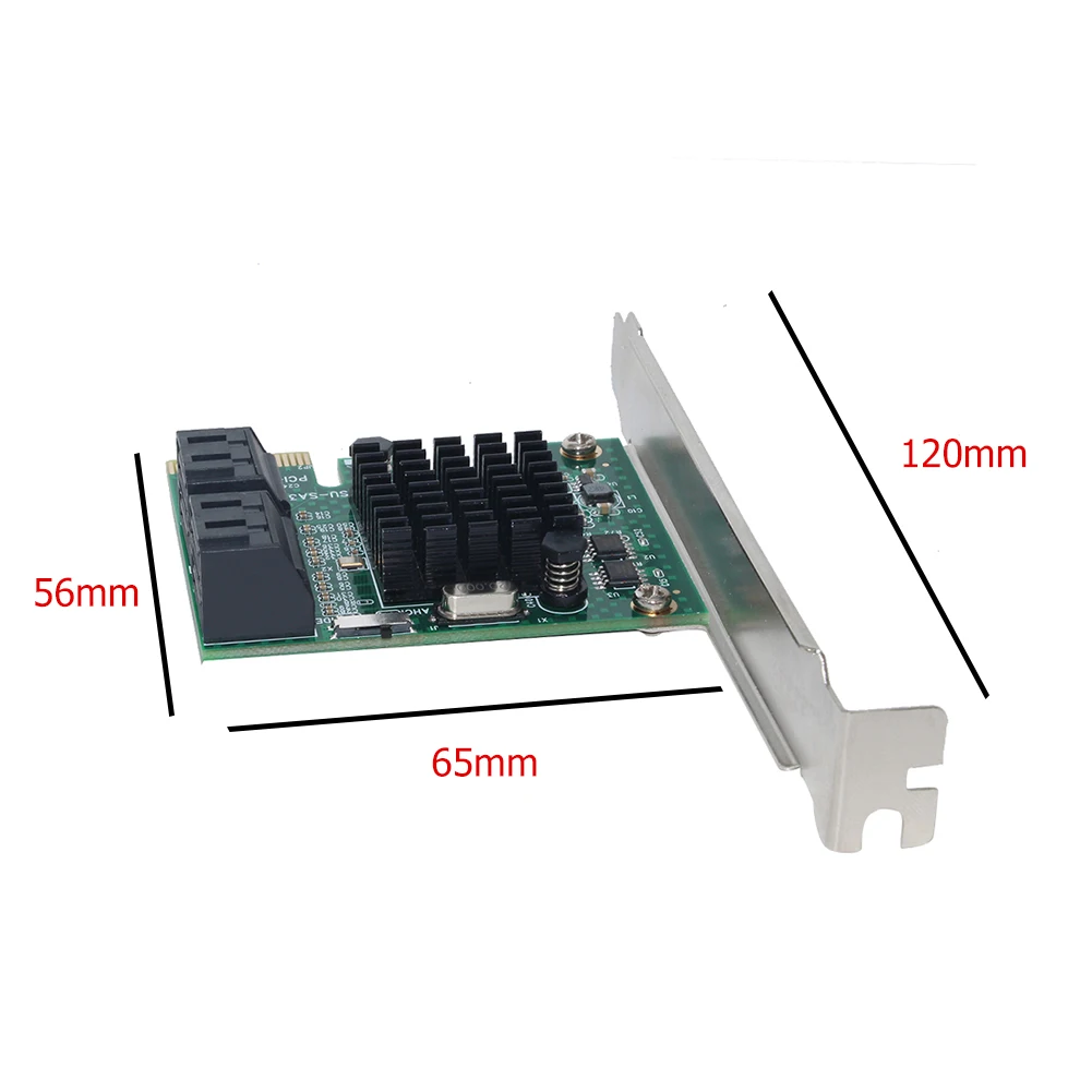 PCI Express 1X на 4 порта SATA3.0 Райзер PCI-E X1/X4/X8/X16 расширительный адаптер карта 6 Гбит/с PCIE