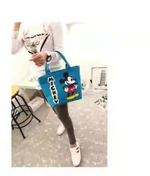 Женская Холщовая Сумка Микки Маус сумки для женщин 2019 женская сумка через плечо