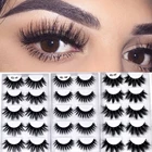 5 пар 3D норковые накладные ресницы, натуральные длинные толстые многостильные блестящие накладные ресницы с перекрещивающимися ресницами