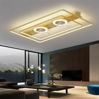 led ceiling fan with lights frequency conversion mute bedroom decor ventilator lamp living room dining room acrylic abs iron
