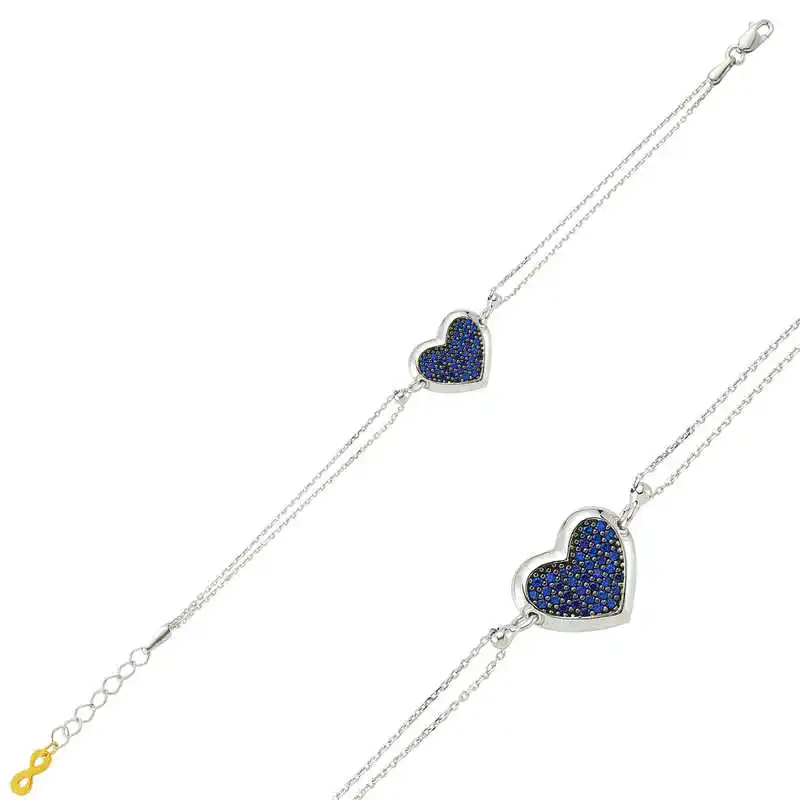 

Silverlina Silver Blue Heart Women Bracelet