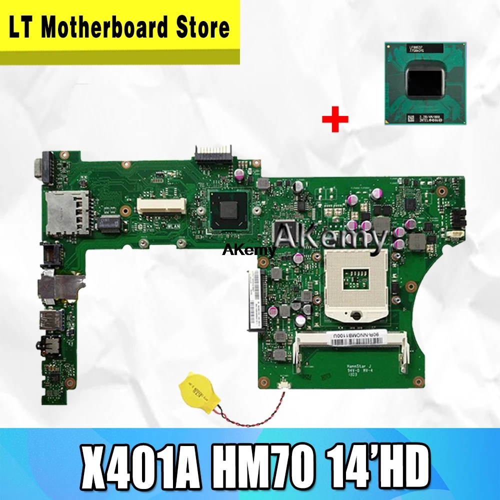 

X401A материнская плата поддерживает CPU B820 B960 PGA989 для For Asus X301A X401A X501A Материнская плата ноутбука X401A материнская плата Отправить CPU