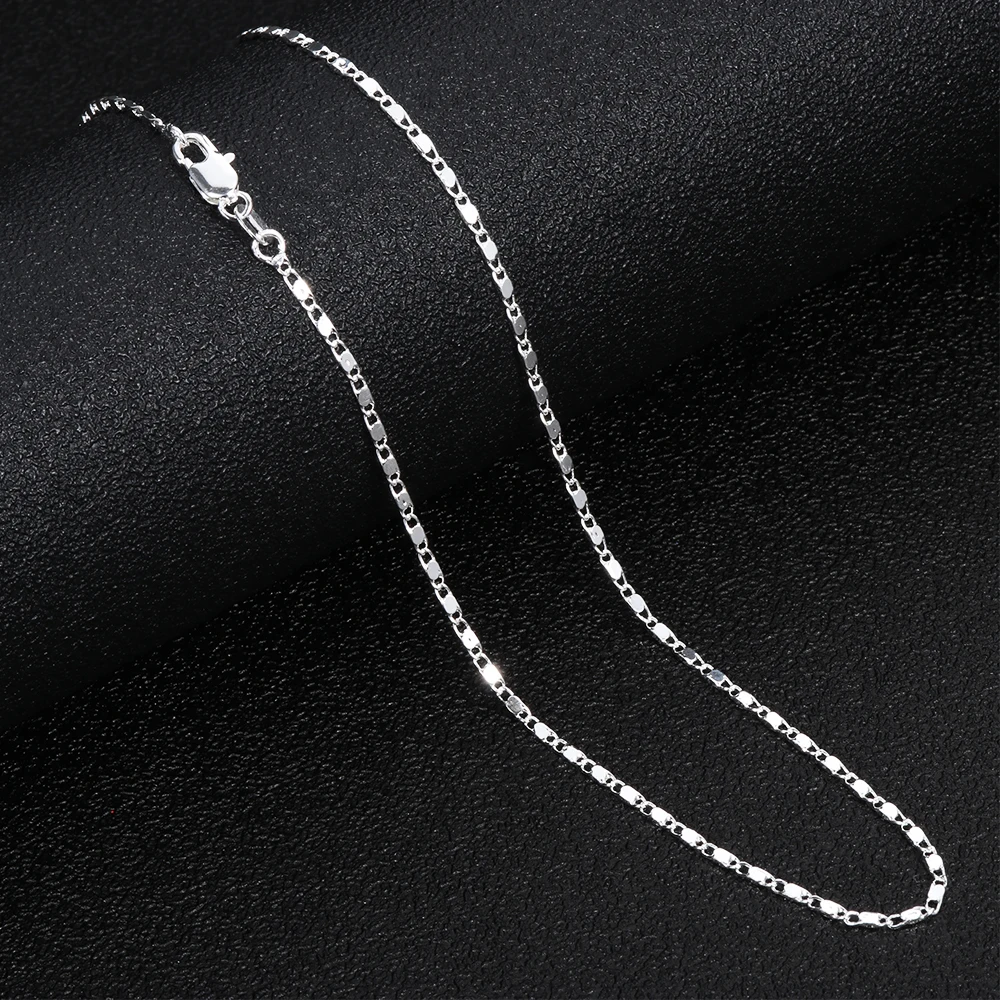 Новинка 1 шт. широкое посеребренное ожерелье из 18-каратного золота диаметром 2 мм