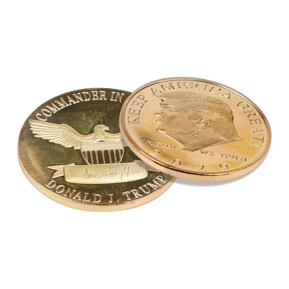 Трамп 2020 держать Америку Великий коммандер главный Золотой вызов монета