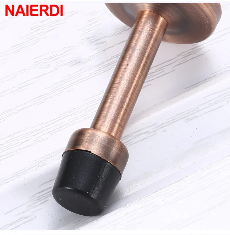 NAIERDI резиновый настенный дверной стопор из нержавеющей стали держатель для