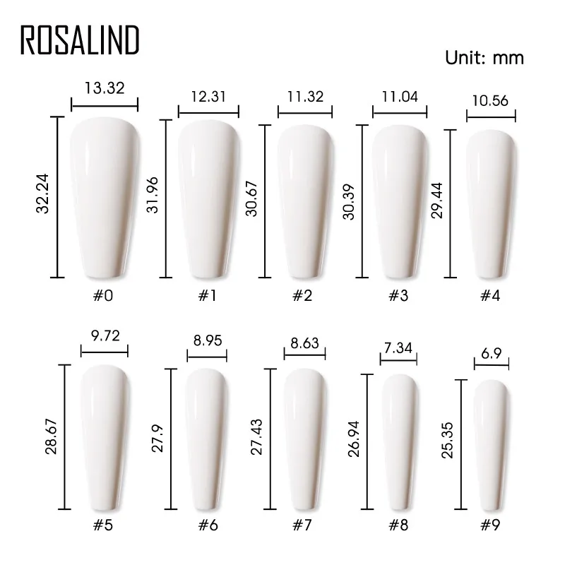 ROSALIND Fake Nail Piece Colorful French Nail Piece 200Pcs Glossy/Matte With Manicure Tool Nail Patch Can Not Be Worn Repeatedly