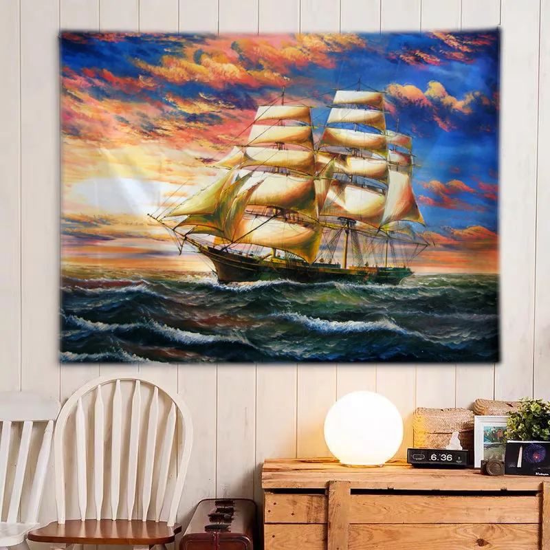 3D гобелен морской пейзаж настенное покрывало для кровати пляжное полотенце