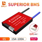 Система управления аккумулятором 6S 24V 15A 20A 30A 40A BMS, PCM PCBA 18650, аксессуары для аккумуляторного блока 18650 комплект литий-ионный батарей, с балансом