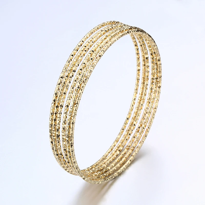 

6PCS/SET Gold Silver Color Bangle for Women 68cm Big Round Wire Bangle 18mm Thick Fashion Bangle Bracelets Party Gift Wholesale